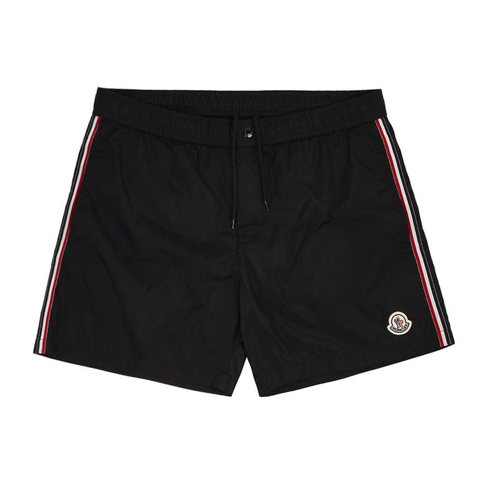 Moncler Logo Patch Swim Shorts Black Men’s Swimwear