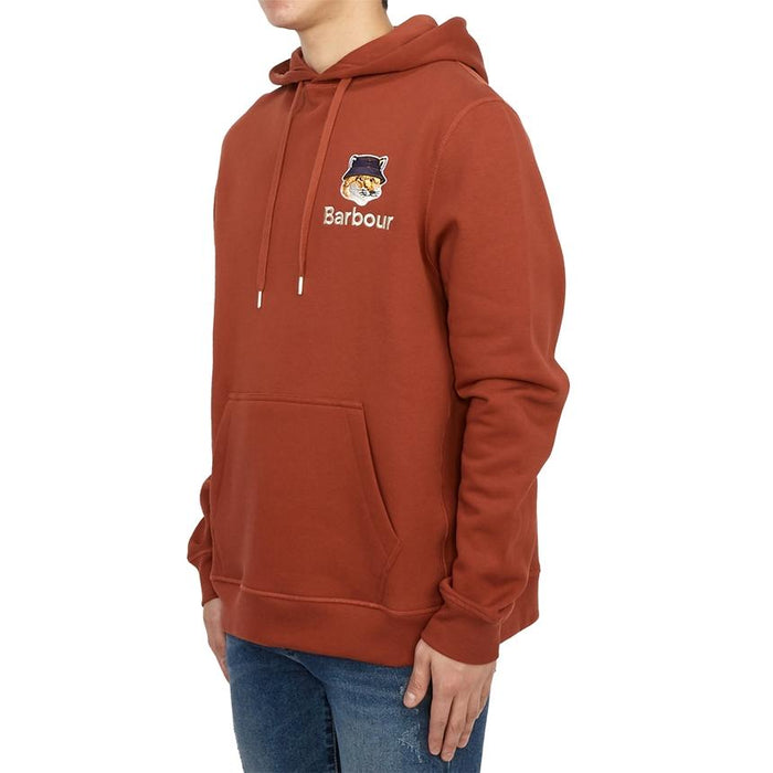 Maison Kitsune Barbour Collaboration Fleece-Lined Unisex Hoodie
