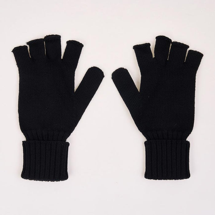 NEEDLES Men’s Merino Wool Convertible Knit Gloves RW062 BLACK