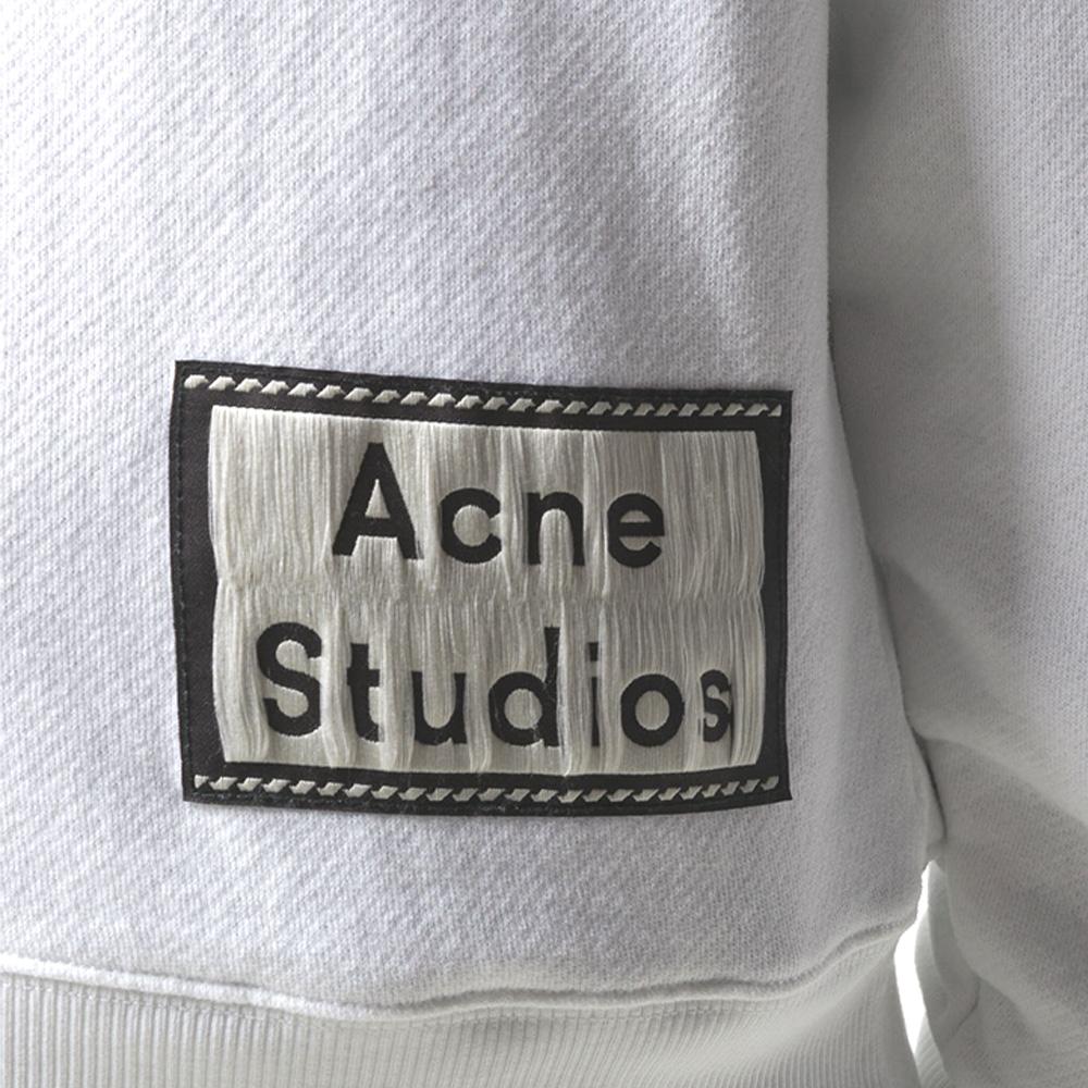 Acne Studios Optic White Reverse Label Crewneck Sweatshirt Men