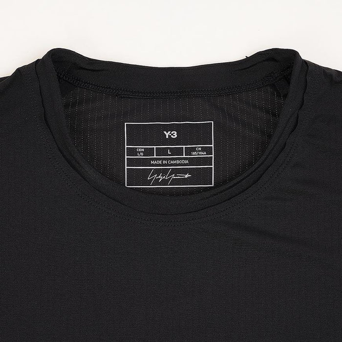 Y-3 Black Short Sleeve Running T-Shirt Men