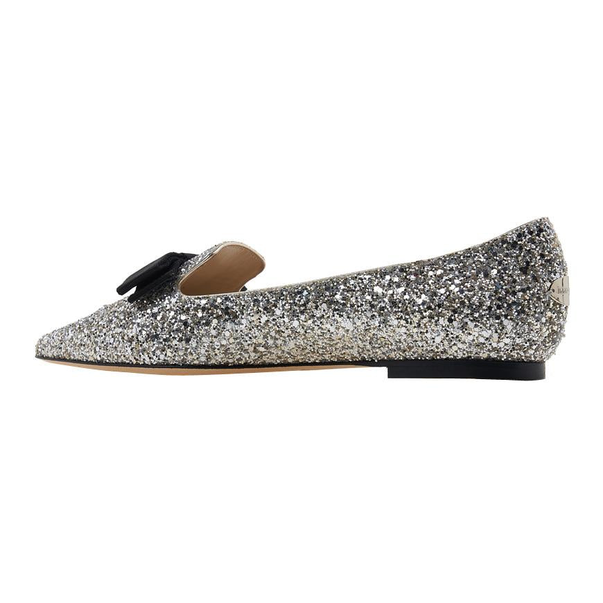 Jimmy Choo GALA CGF Champagne Flat Shoes for Women