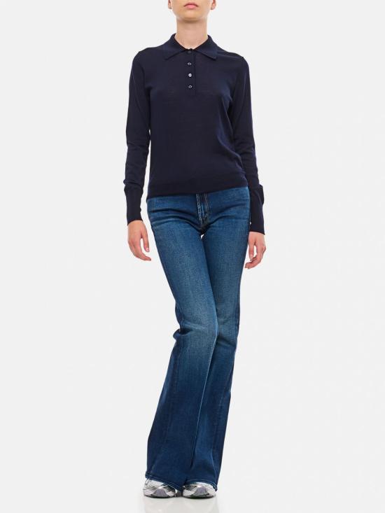 GOLDEN GOOSE Navy Cotton Polo Shirt for Women