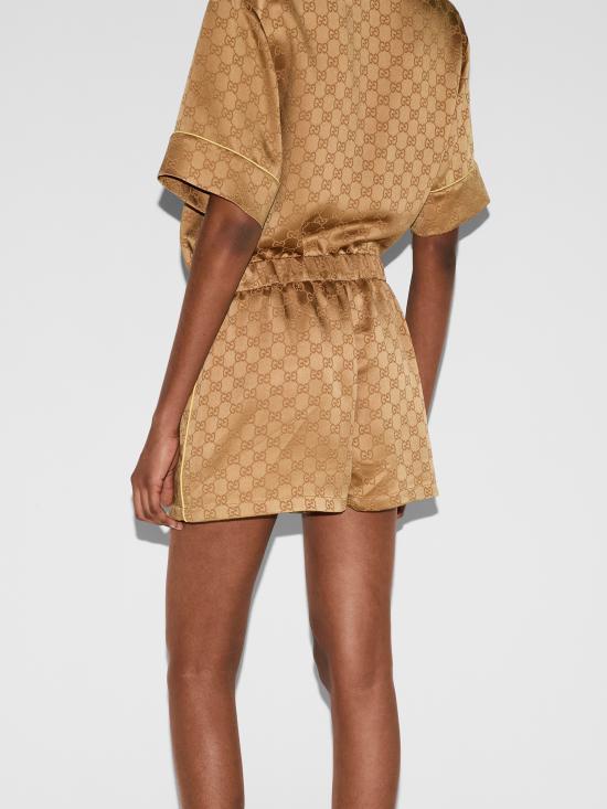 GUCCI GG Satin Shorts 814743 ZAQKJ 2031 BRASS DOM