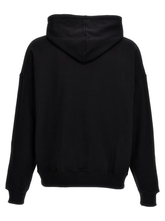 MSGM Black Logo Hoodie Sweatshirt for Women