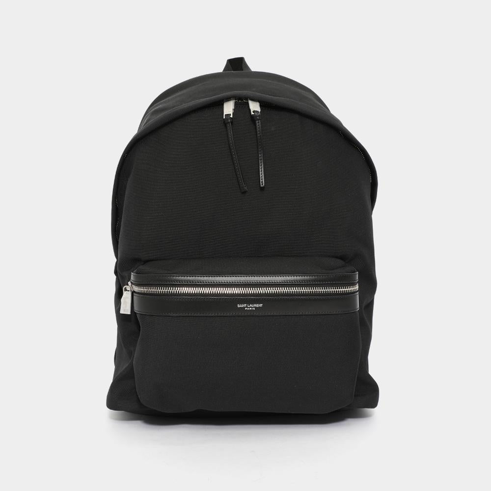 Saint Laurent City Nylon Canvas Black Men’s Backpack