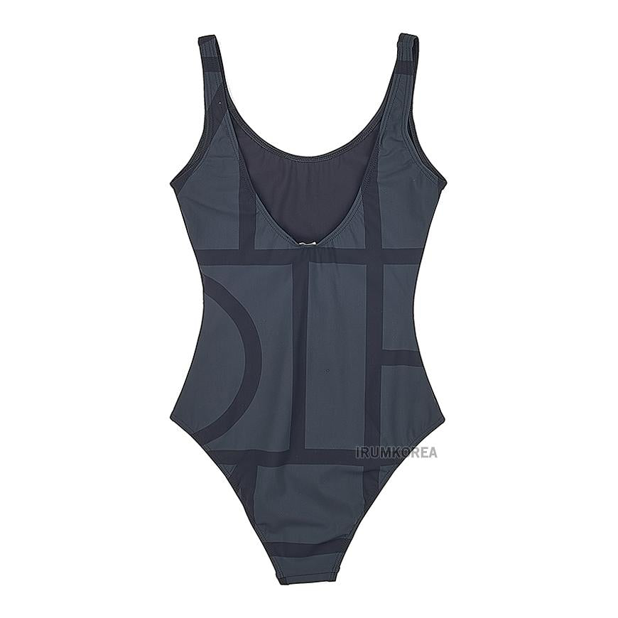 Toteme Monogram Print One-Piece Swimsuit Women’s Black 213842795 925 1
