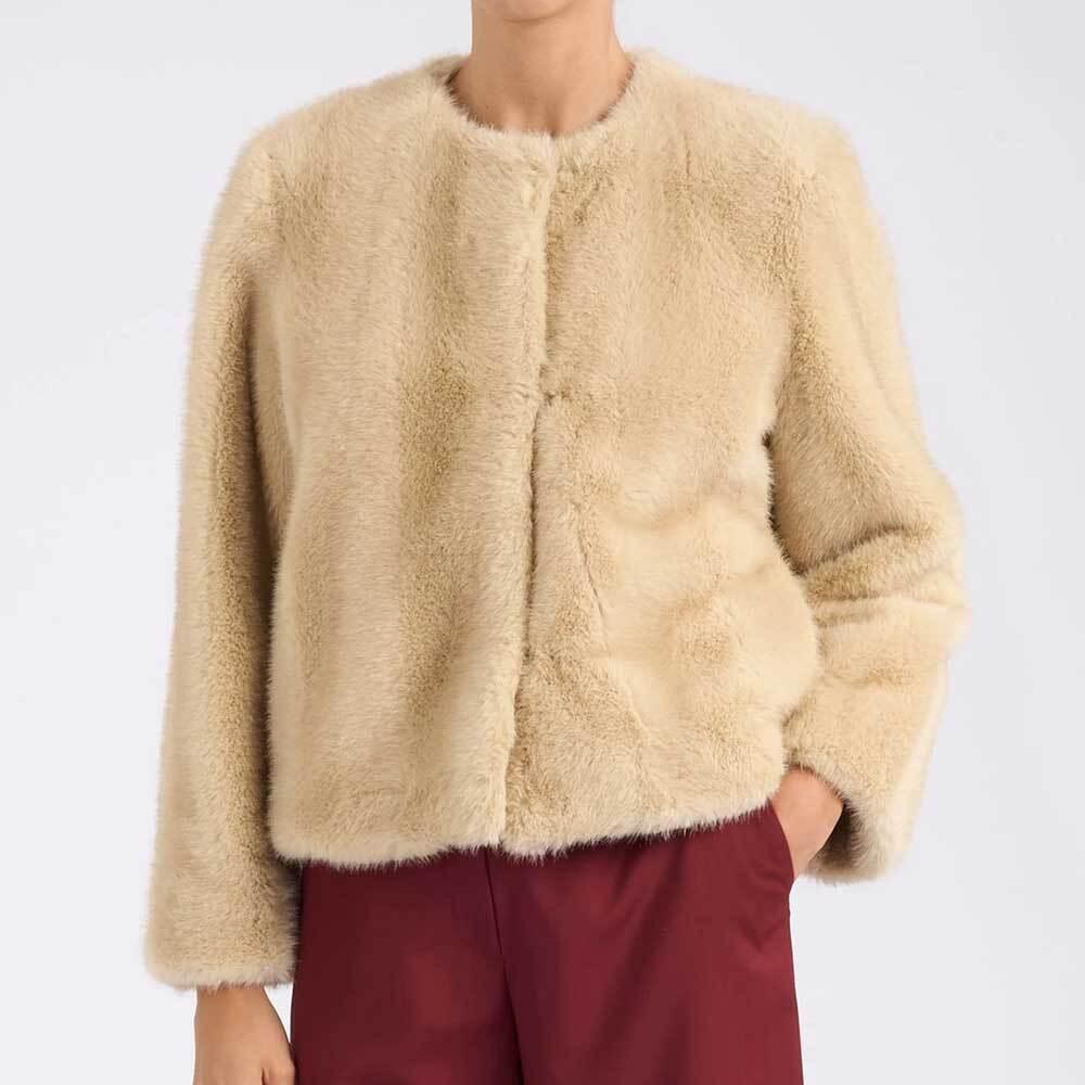 Max Mara Windbreaker Jacket Faux Fur Trim Coat 26456032600 001