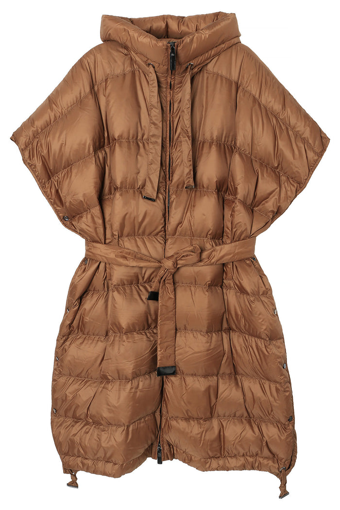 Max Mara Cube SEICA Loose Fit Cape Down Jacket Caramel 2429736025600 051