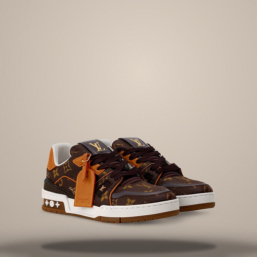 Louis Vuitton Men's LV Trainer Cacao Brown Low-Top Sneakers 1AKYD6