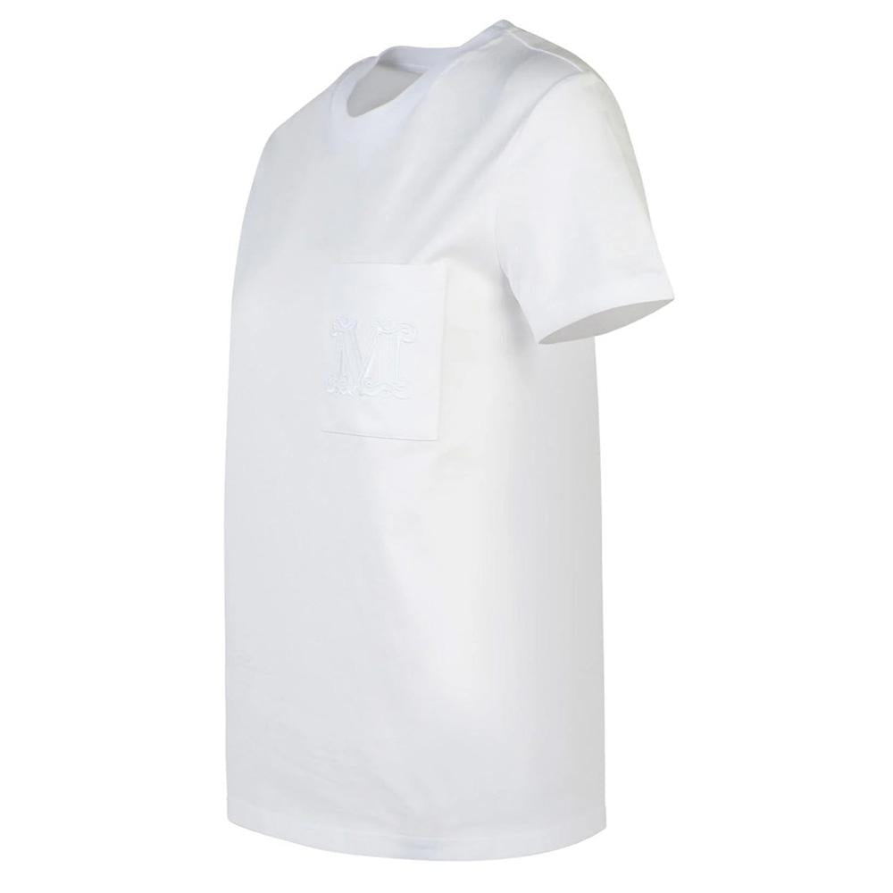 Max Mara White Pocket Logo T-Shirt 2421946011 001