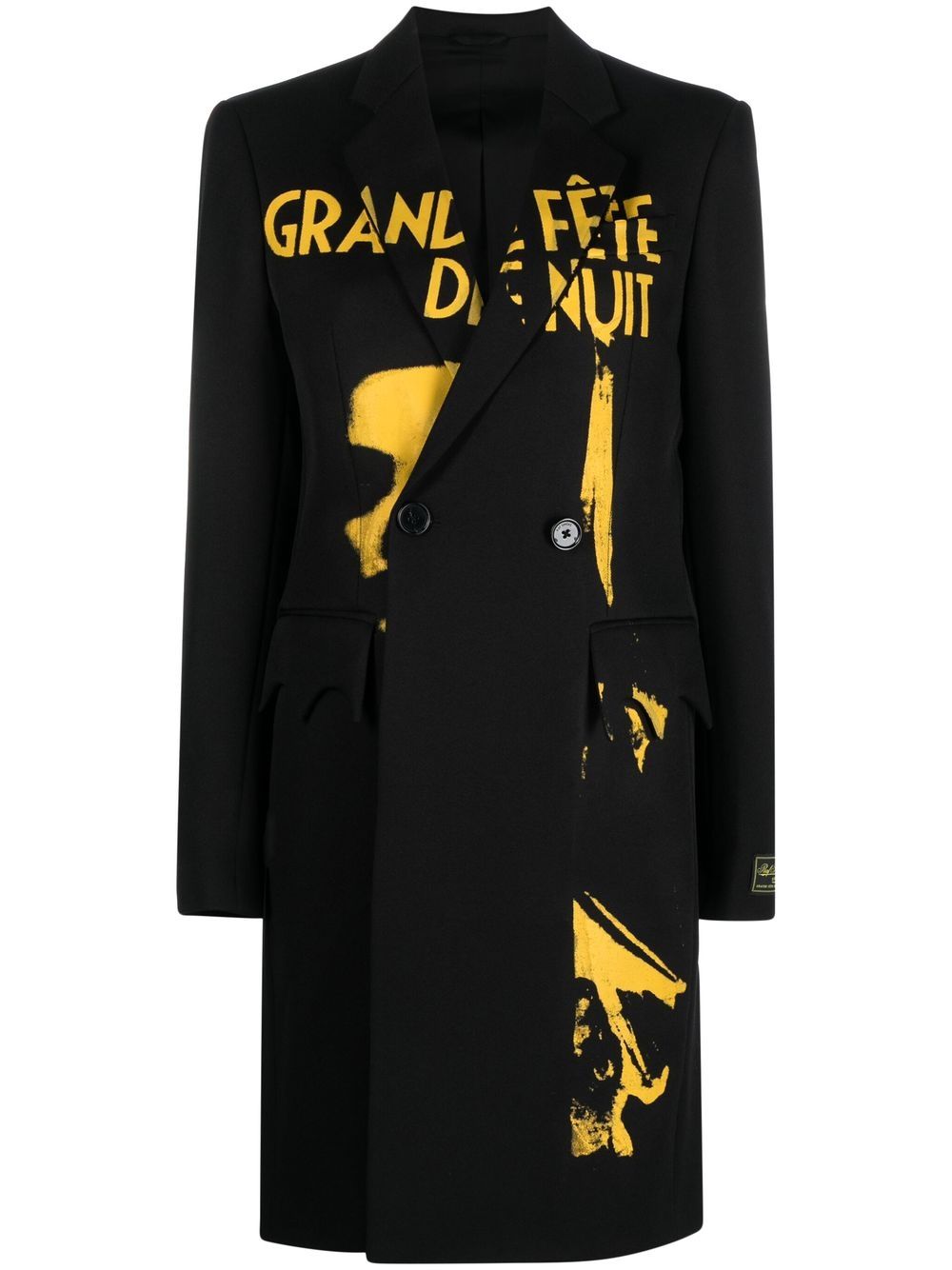 Raf Simons Women's Uniform Pocket Print Classic Coat 222 W615C 30001 0099