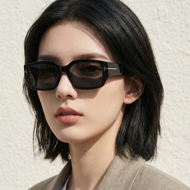 TOM FORD Black Acetate Square Sunglasses Unisex TF989 01A SILVANO 02