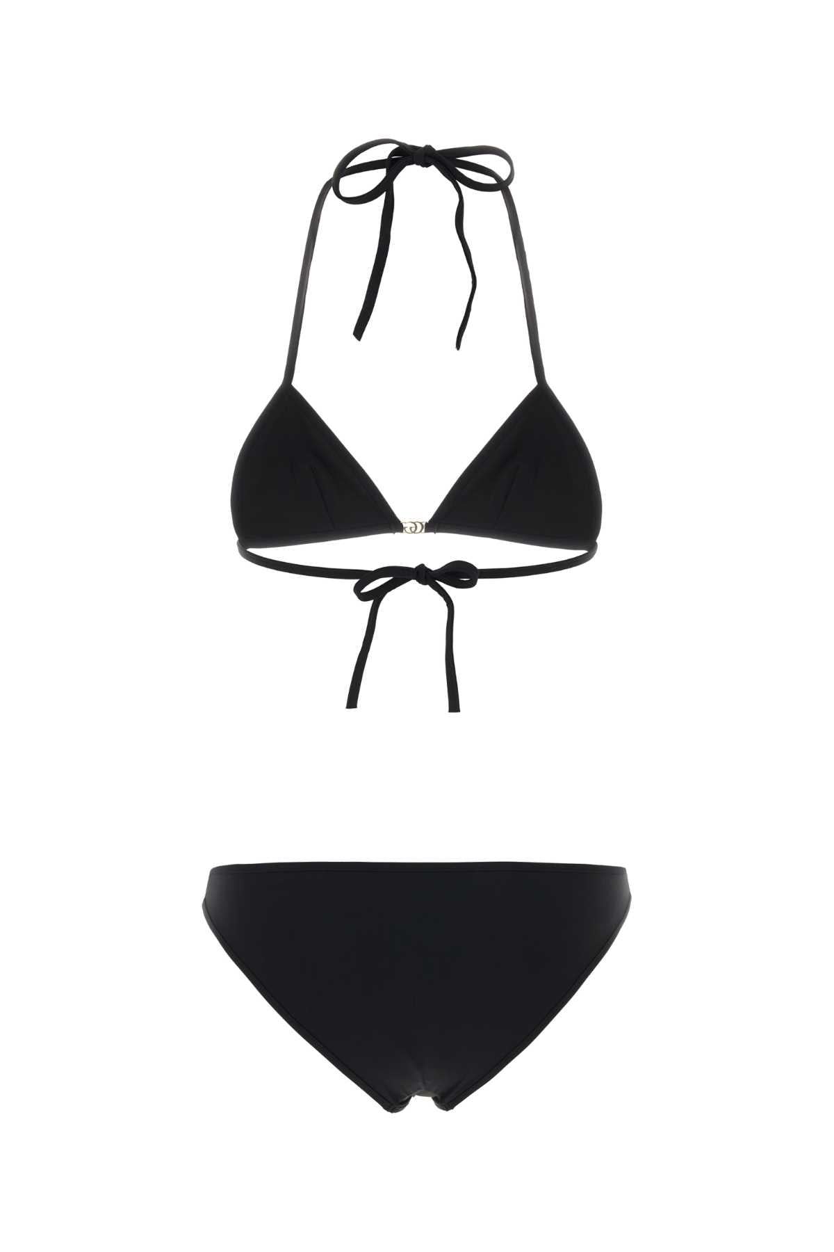 GUCCI Black Triangle Bikini Swimwear