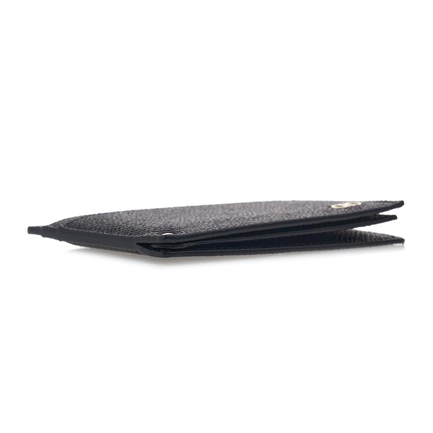 Ferragamo Men’s Gancini Leather Card Holder Wallet Black 0775660