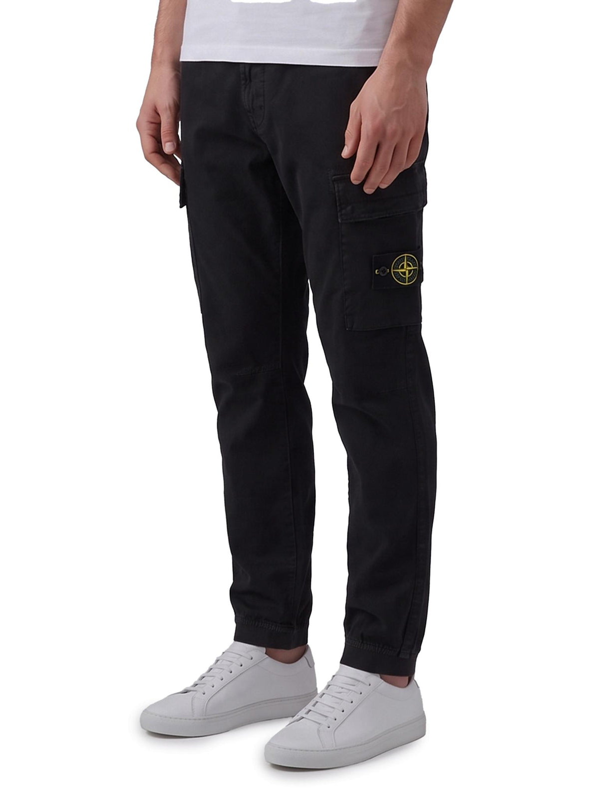 STONE ISLAND Cotton Cargo Pants Green Men
