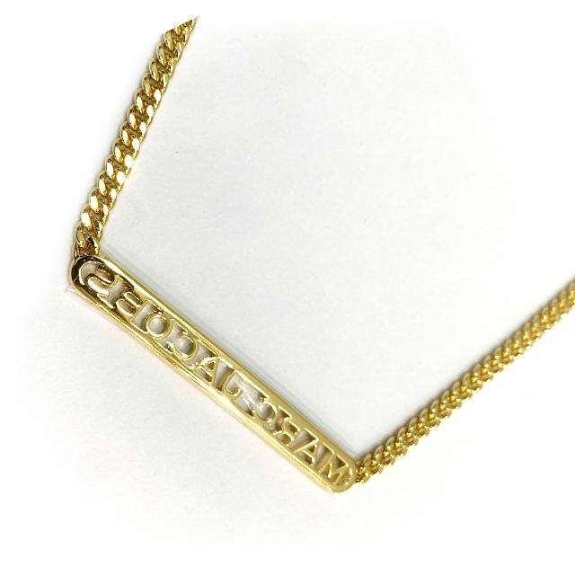 Marc Jacobs Logo Monogram Chain Necklace Gold-Tone