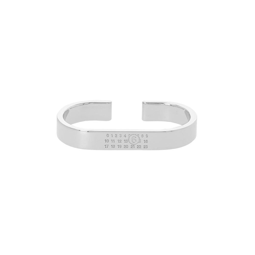 Maison Margiela Silver Engraved Number Logo Double Ring