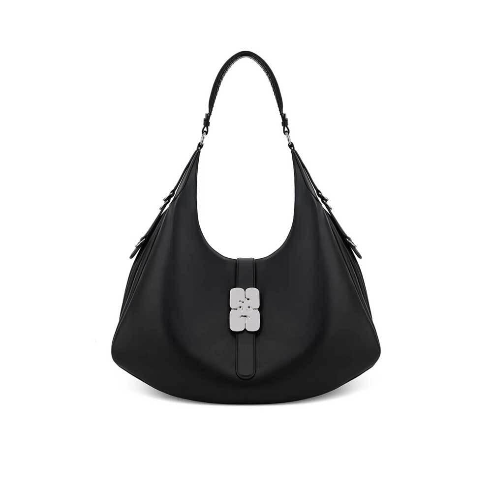 GANNI Black Small Kart Tote Bag A7296 099