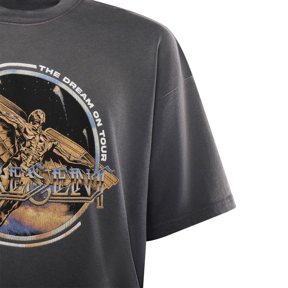 REPRESENT Sunfaded Gray Golden Tour T-Shirt MLM100823 46