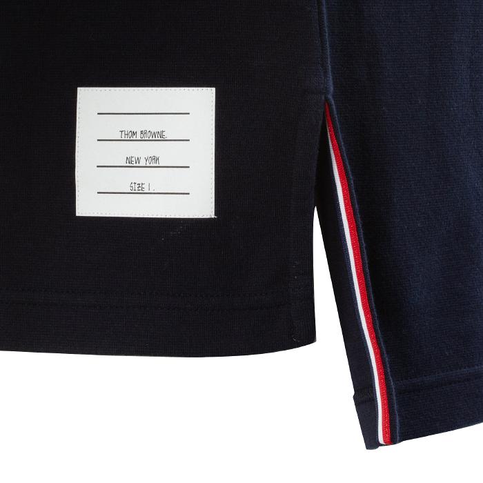 THOM BROWNE Cotton Rugby Polo T-Shirt Navy