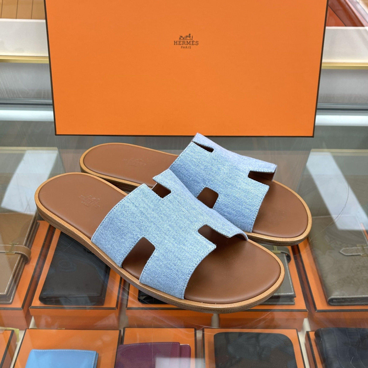 HERMES Izmir Men’s Denim Slide Sandals