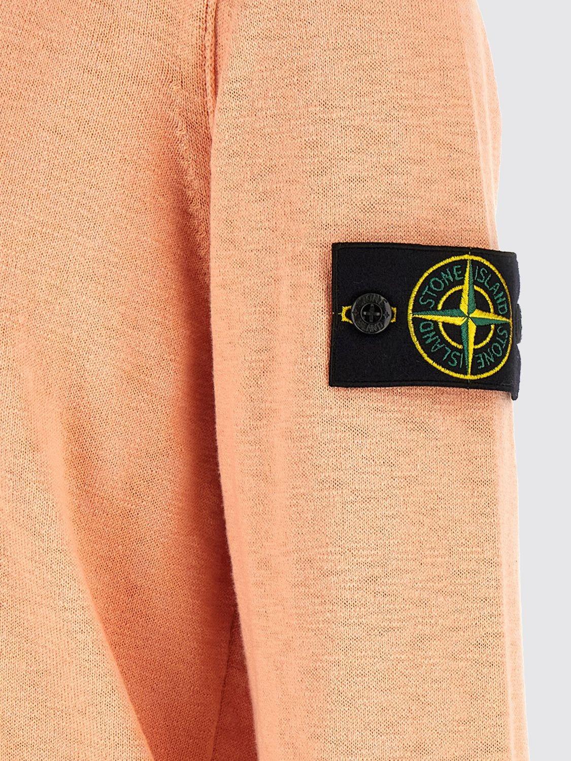 STONE ISLAND Green Wool Round Neck Knit Sweater