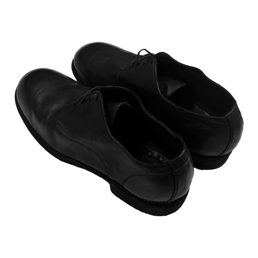 GUIDI Black Horse Full Grain Leather Derby Shoes 992X
