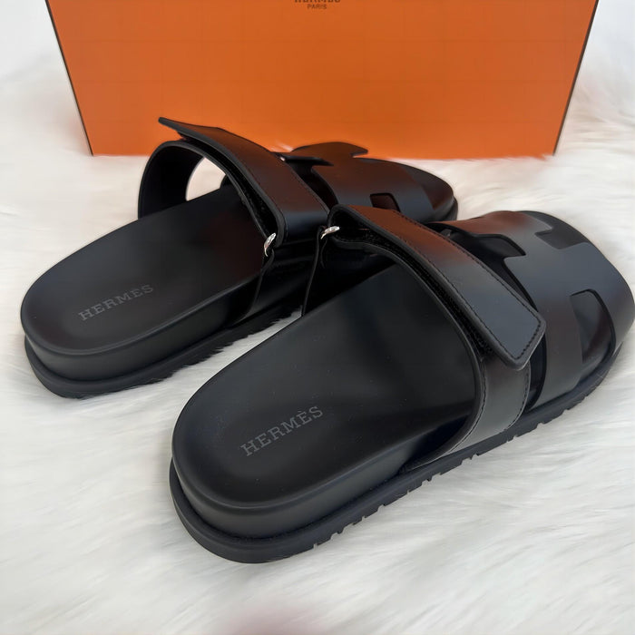 HERMES Black Chypre Women’s Sandals Slippers