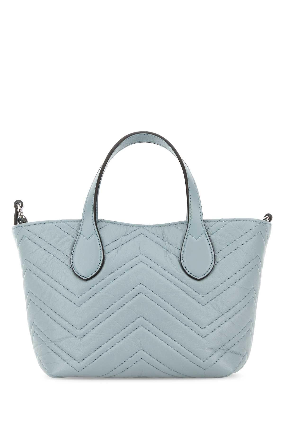 GUCCI Leather Tote Bag Blue