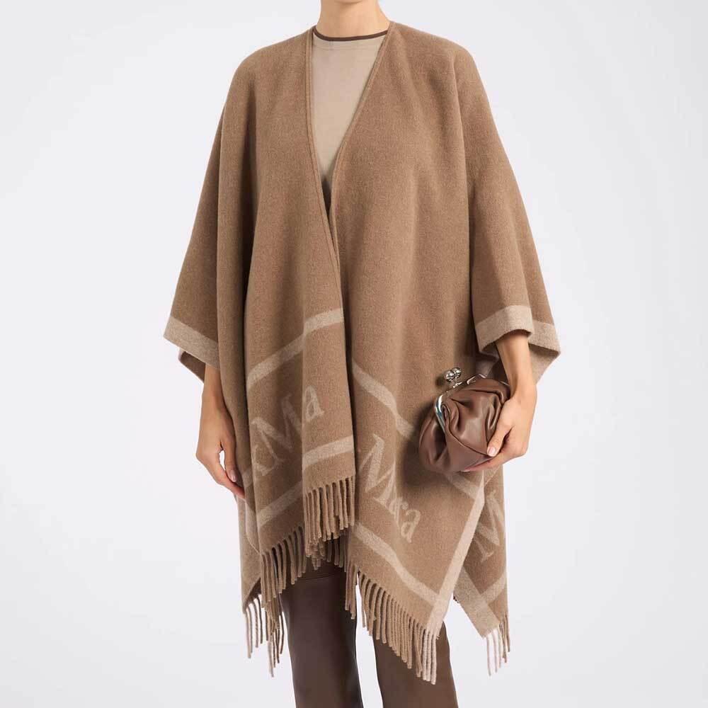 Max Mara Hilde Wool Cape Coat for Women 24546071600 002