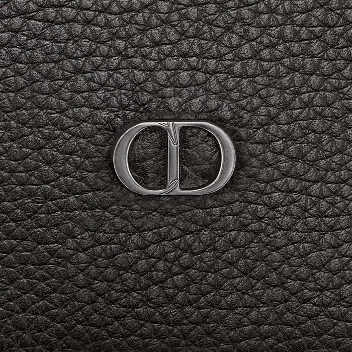 DIOR CD Icon Zip Long Wallet Black Leather Men’s