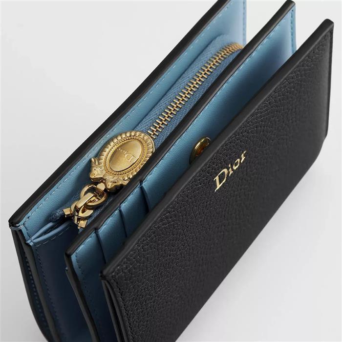DIOR Medallion Begonia Leather Bifold Wallet