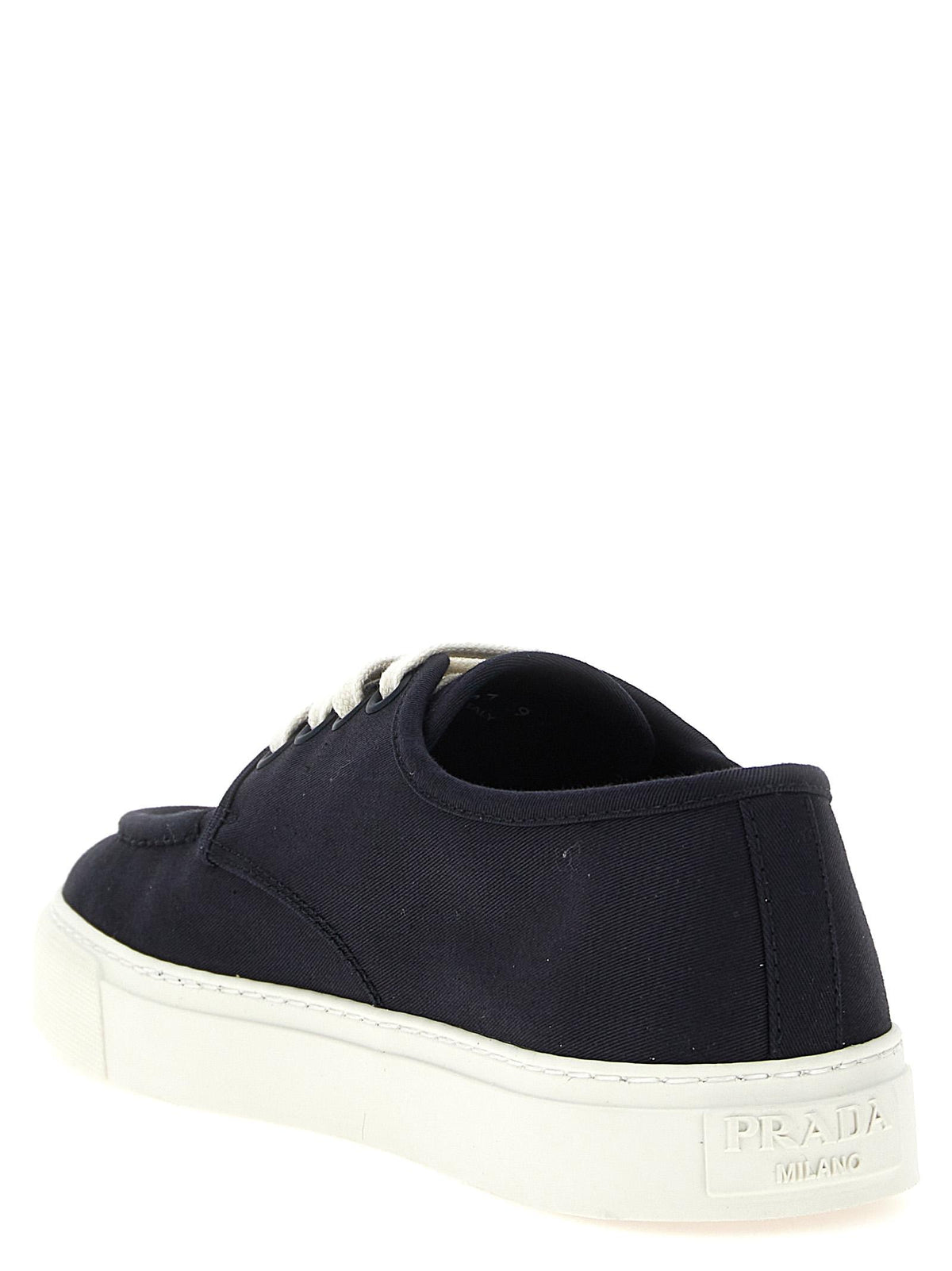 PRADA White Leather Low-Top Sneakers for Men