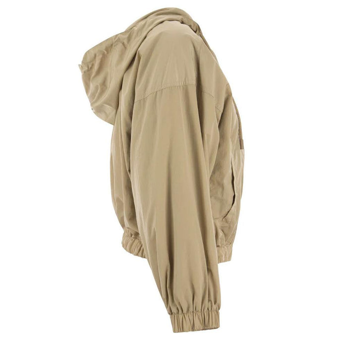 Max Mara Beige Women's Short Hooded Jacket 2350260439 003