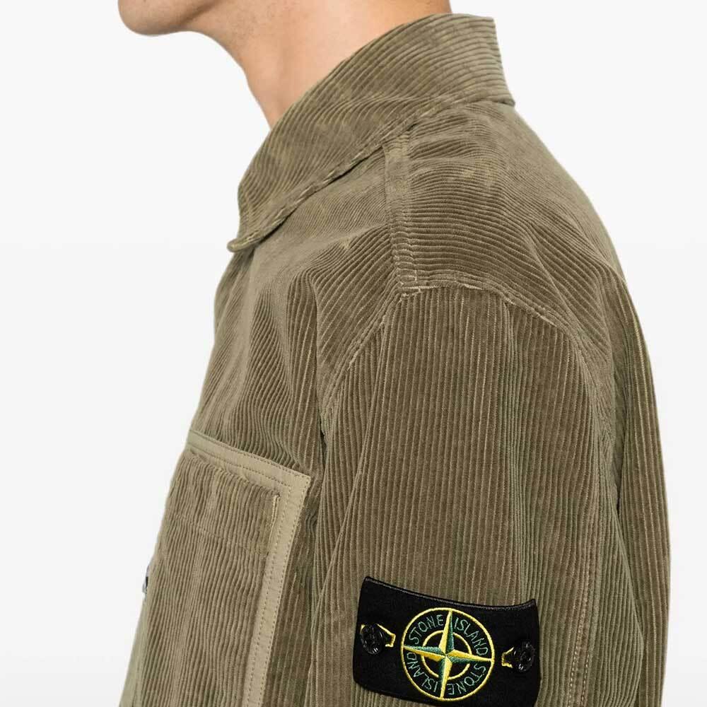 STONE ISLAND Organic Cotton Corduroy Overshirt Jacket L2S15 1200016 S0212 V005G