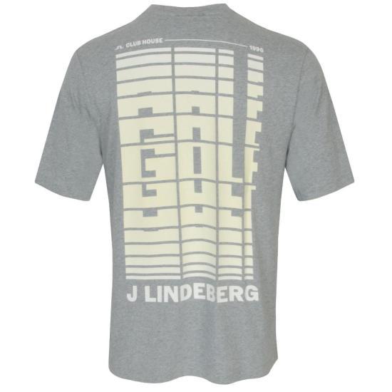 J LINDEBERG Medium Grey Melange Short Sleeve T-Shirt GMJT 15156 U241