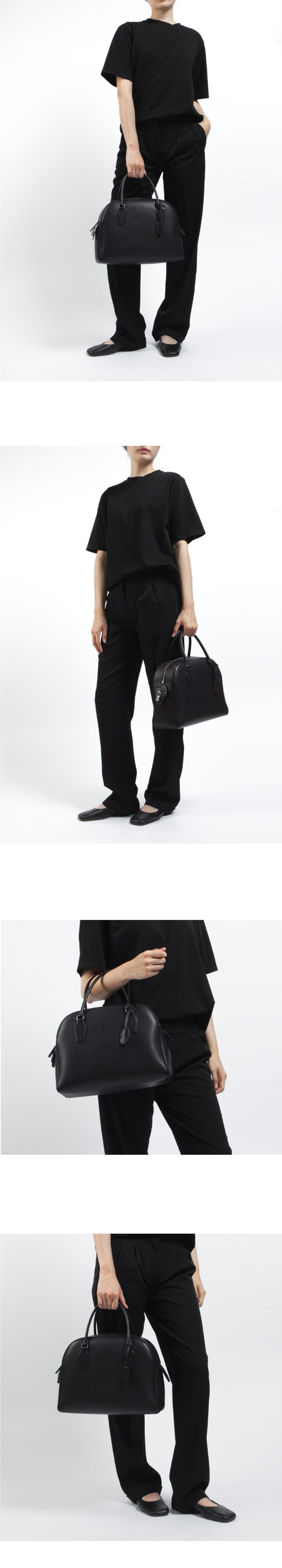 The Row India 12 Leather Tote Bag Black INDIA 12 00 W1595L72 BAS