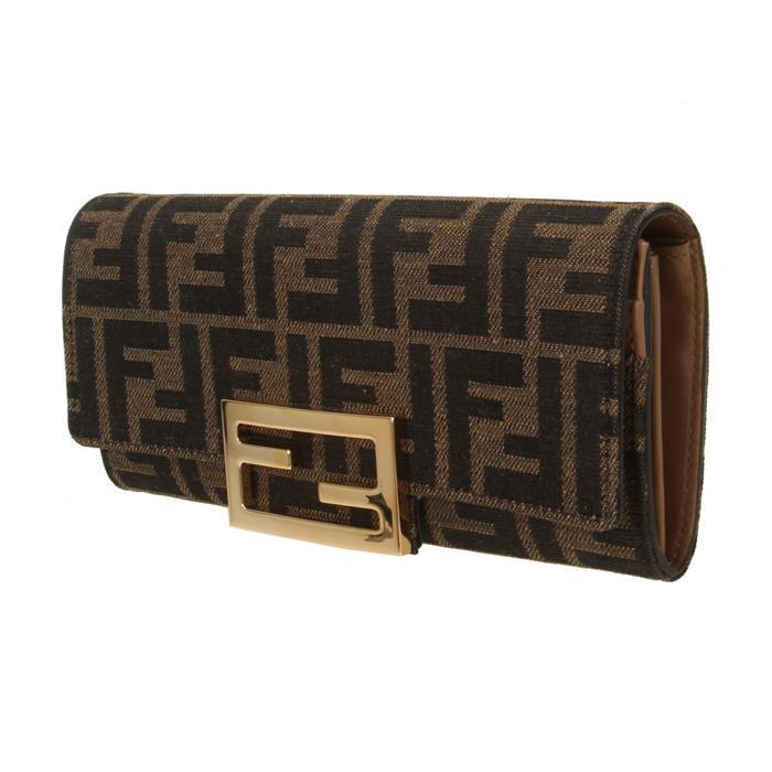 FENDI FF Fabric Chain Wallet Shoulder Bag