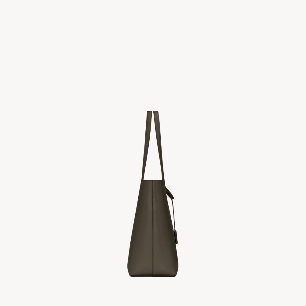 Saint Laurent East West Leather Shopping Tote Light Musk
