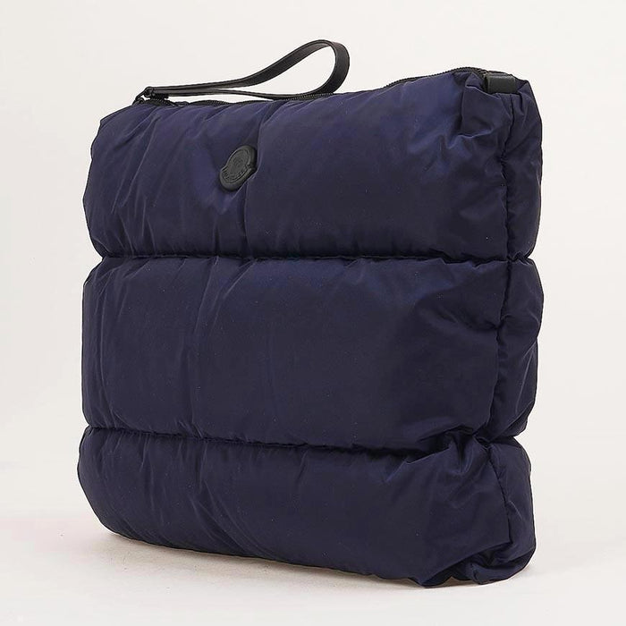 Moncler Men’s Karadoc Laptop Case Navy Leather Clutch Bag