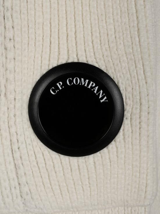 CP Company Gauze White Cotton Polo Shirt for Men