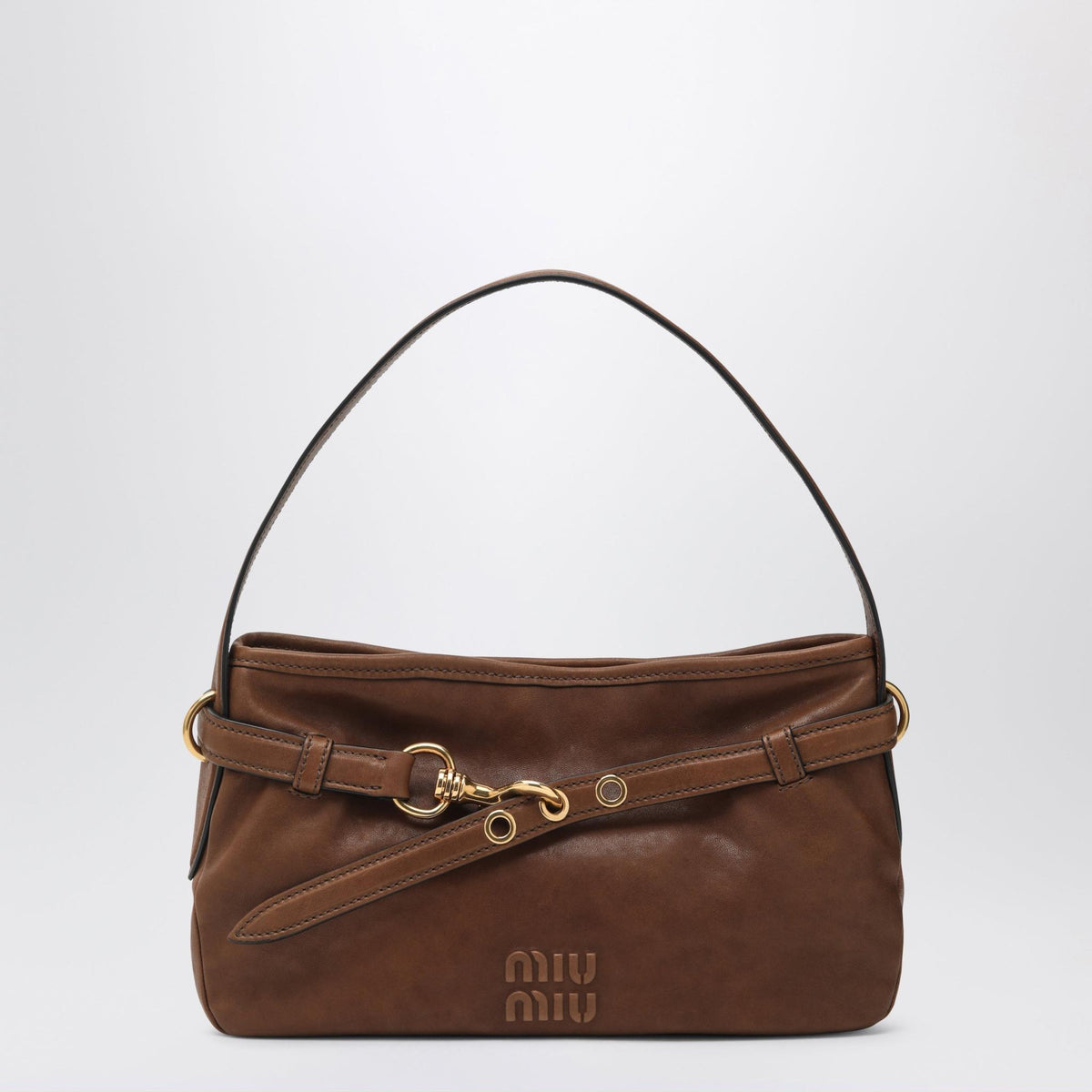 Miu Miu Leather Shoulder Bag Black