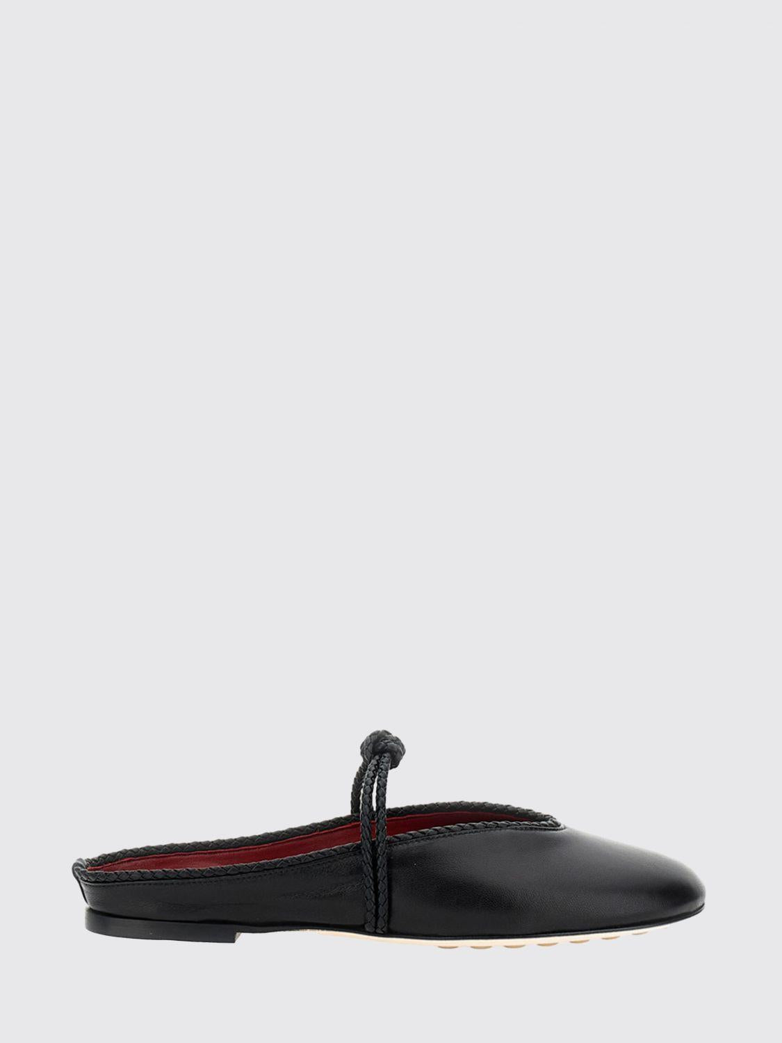 Bottega Veneta Black Leather Mule Slippers