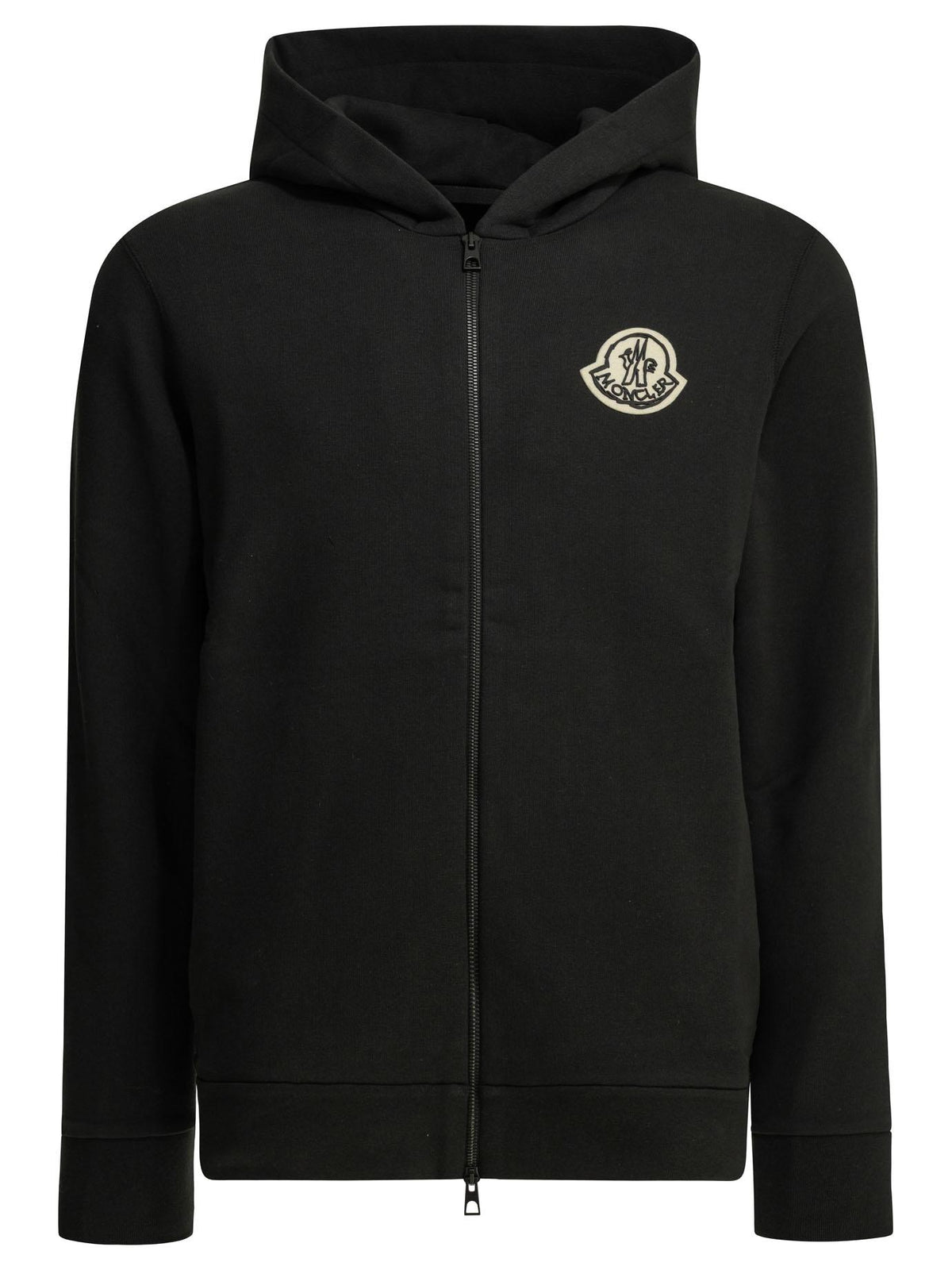 Moncler Black Zip-Up Hoodie for Men
