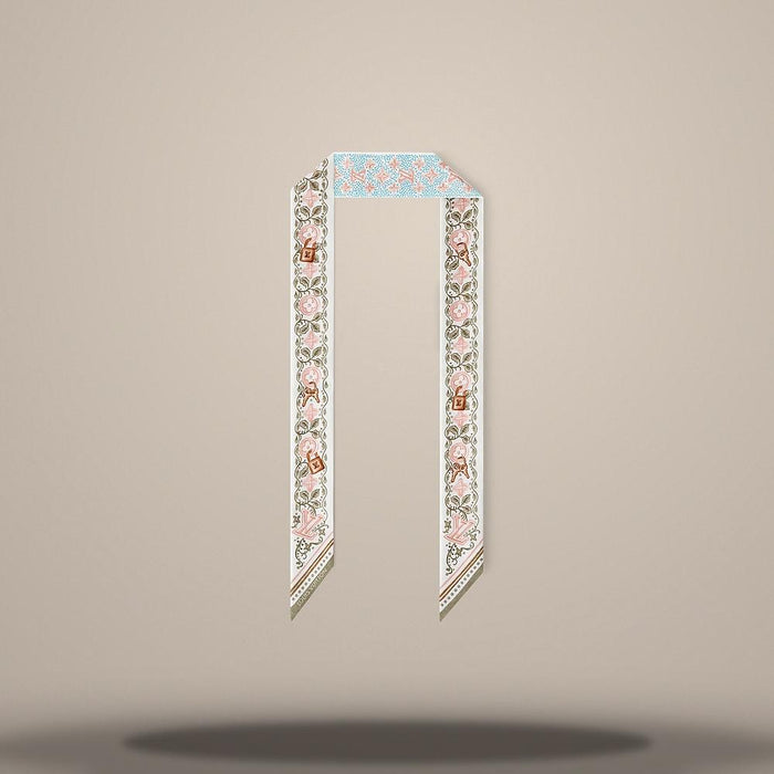 Louis Vuitton Summer Garden BB Light Blue Silk Twilly Scarf M98373