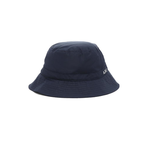 A.P.C. Logo Print Bucket Hat Navy