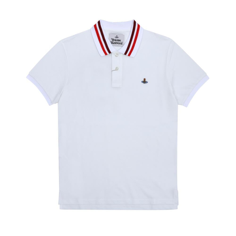 Vivienne Westwood Classic ORB Short Sleeve Polo T-Shirt for Men White