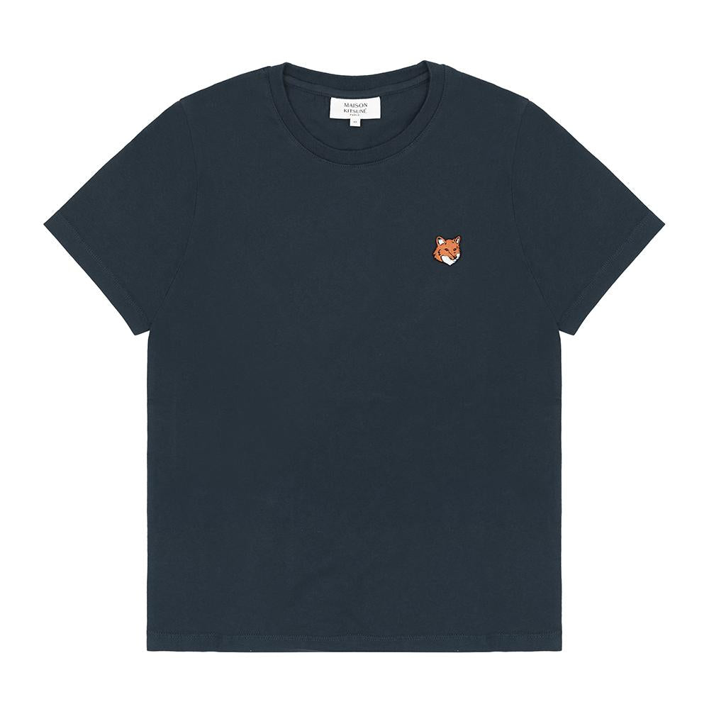 Maison Kitsune Fox Head Patch Short Sleeve T-Shirt White Women’s