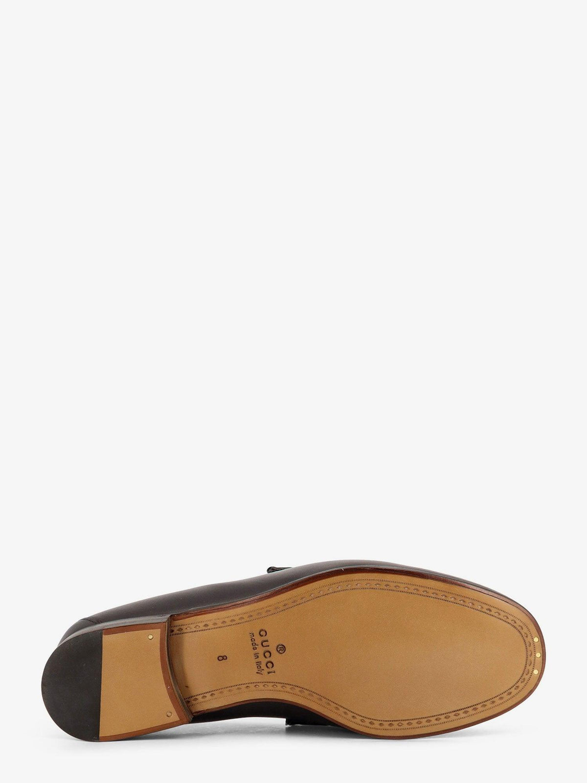 GUCCI Brown Leather Loafer Men's Dress Shoes
